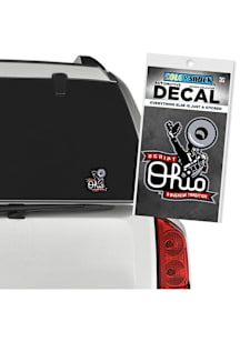 Red Ohio State Buckeyes Script Sousaphone Decal
