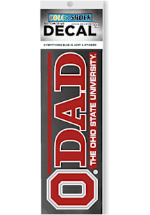 Ohio State Buckeyes Block O Dad Auto Decal - Red
