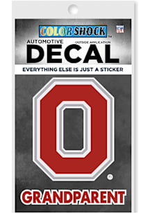 Ohio State Buckeyes Block O Grandparent Auto Decal - Red