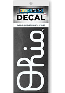 Ohio State Buckeyes White Script Auto Decal - Red