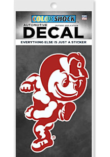 Ohio State Buckeyes Retro Running Brutus Auto Decal - Red