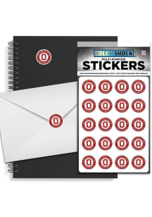 Red Ohio State Buckeyes Block O Seal Stickers