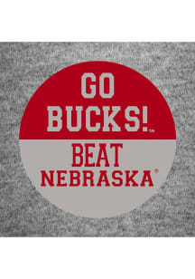 Grey Ohio State Buckeyes Beat Nebraska Button