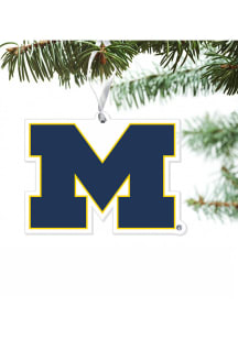 Blue Michigan Wolverines Team Logo Ornament