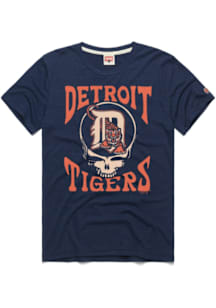 Homage Detroit Tigers Navy Blue Grateful Dead Short Sleeve Fashion T Shirt