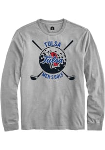 Mens Tulsa Golden Hurricane Grey Rally Men's Golfer Tee