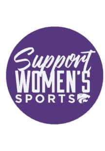 Purple K-State Wildcats Support Womens Sports Button