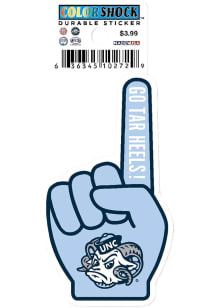 North Carolina Tar Heels Finger 3in Durable Stickers - Light Blue