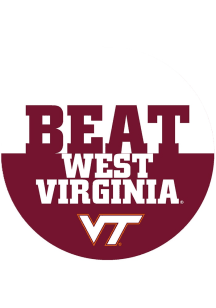 Virginia Tech Hokies BEAT West Virginia 3in Button - Maroon
