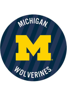 Blue Michigan Wolverines Stripes 3in Button