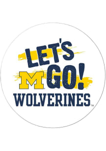 Blue Michigan Wolverines Lets Go 3in Button