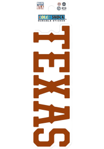 Texas Longhorns Wordmark 3in Durable Stickers - Burnt Orange