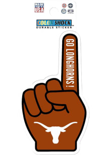 Texas Longhorns Finger 3in Durable Stickers - Burnt Orange