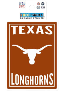 Texas Longhorns Block 3in Durable Stickers - Burnt Orange
