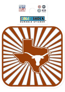 Texas Longhorns Burst 3in Durable Stickers - Burnt Orange