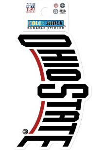 Red Ohio State Buckeyes Wordmark 3in Durable Stickers
