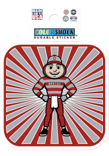 Red Ohio State Buckeyes Burst 3in Durable Stickers