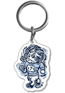 North Carolina Tar Heels Acrylic Main Keychain - Light Blue