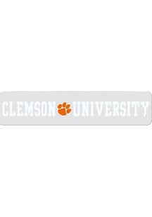 Clemson Tigers Long Text Auto Decal - Orange