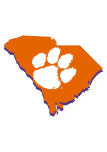 Clemson Tigers 4in State Shape Magnet