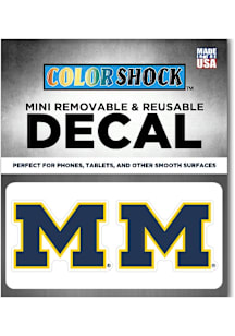 Michigan Wolverines Mini Removable 2pk Auto Decal - Blue