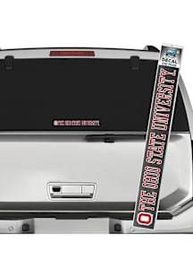 Ohio State Buckeyes Long Text Auto Strip - Red