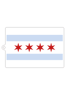Chicago Flag Bag Tag