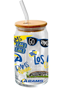 Los Angeles Rams Cheer Glass Tumbler Pint Glass - White