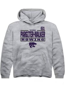 Sienna Pargiter-Walker Rally Youth Grey K-State Wildcats NIL Stacked Box Long Sleeve Player Hoodie
