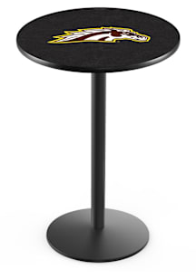 Western Michigan Broncos Black Round Base Pub Table