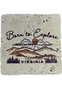 Virginia Born to Explore Mountains Coaster - White