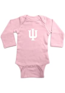Baby Pink Indiana Hoosiers Lap Sholder LS One Piece