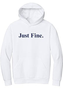 Michigan Mens White Desmond Howard - Just Fine Long Sleeve Hoodie