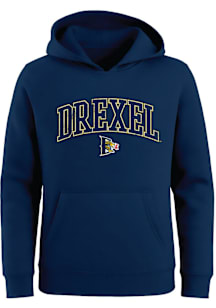 Youth Navy Blue Drexel Dragons Parker Long Sleeve Hooded Sweatshirt