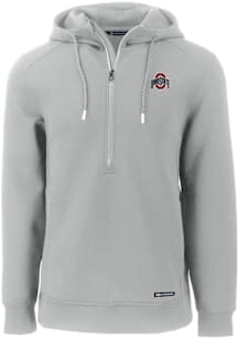 Cutter and Buck Ohio State Buckeyes Mens Ash Roam Hood