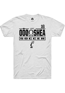 Lexi O’Shea Cincinnati Bearcats White NIL Stacked Box Short Sleeve Player T Shirt