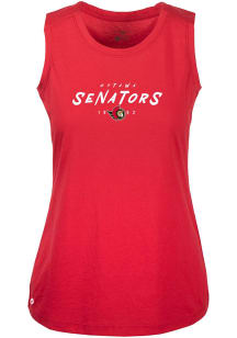 Levelwear Ottawa Senators Womens Red Macy Scratched Tank Top