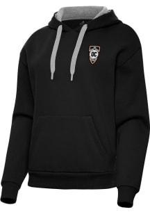 Antigua Orange County SC Womens Black Victory Hooded Sweatshirt