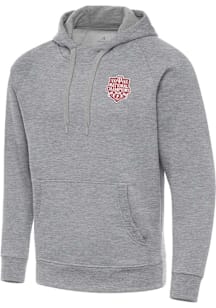Antigua Indiana Hoosiers Mens Grey 2025 CFP National Champions Victory Long Sleeve Hoodie