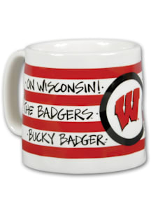 Wisconsin Badgers Stripe Ceramic Mug -