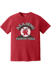 Summit Sportswear Reading Fightin Phils Womens Red Soft Arch Short Sleeve T-Shirt