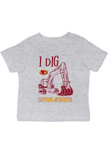 Vive La Fete Iowa State Cyclones Infant Excavator Short Sleeve T-Shirt Grey