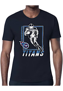 Starter Tennessee Titans Navy Blue Grid Short Sleeve T Shirt