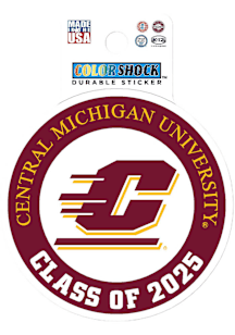 Central Michigan Chippewas Class of 2025 Durable Stickers - Maroon