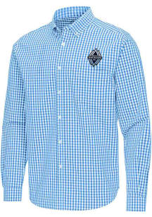 Antigua Vancouver Whitecaps FC Mens Light Blue Ellis Long Sleeve Dress Shirt