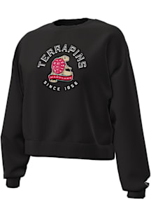 Under Armour Maryland Terrapins Womens Black Icon Crew Sweatshirt