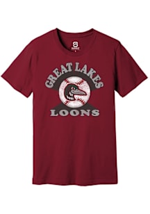 Summit Sportswear Great Lakes Loons Red Soft Arch Short Sleeve T Shirt