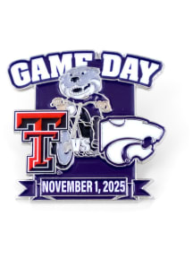 Purple K-State Wildcats Souvenir 2025 vs Texas Tech Game Day Pin
