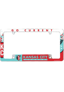 KC Current All Over Chrome License Plate Frame - Teal