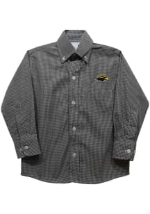 Vive La Fete Southern Mississippi Golden Eagles Baby Black Gingham Long Sleeve Polo